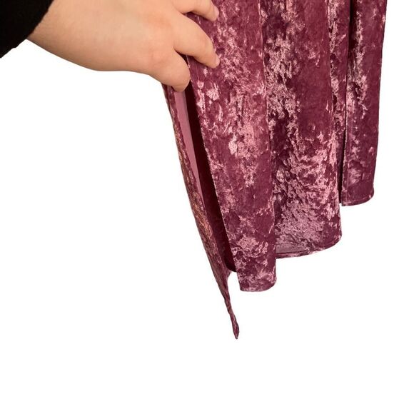 Lucky Brand Pink Crushed Velvet Slip Party Midi Dress Size Large - Picture 7 of 16